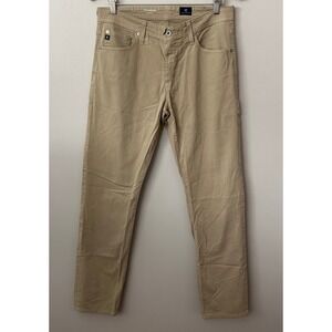 AG Adriano Goldschmied Pants Mens 32x32 Khaki Tan The Graduate Tailored Leg